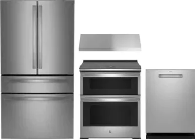 4 Piece Package Includes Refrigerator, Range, Hood And Dishwasher